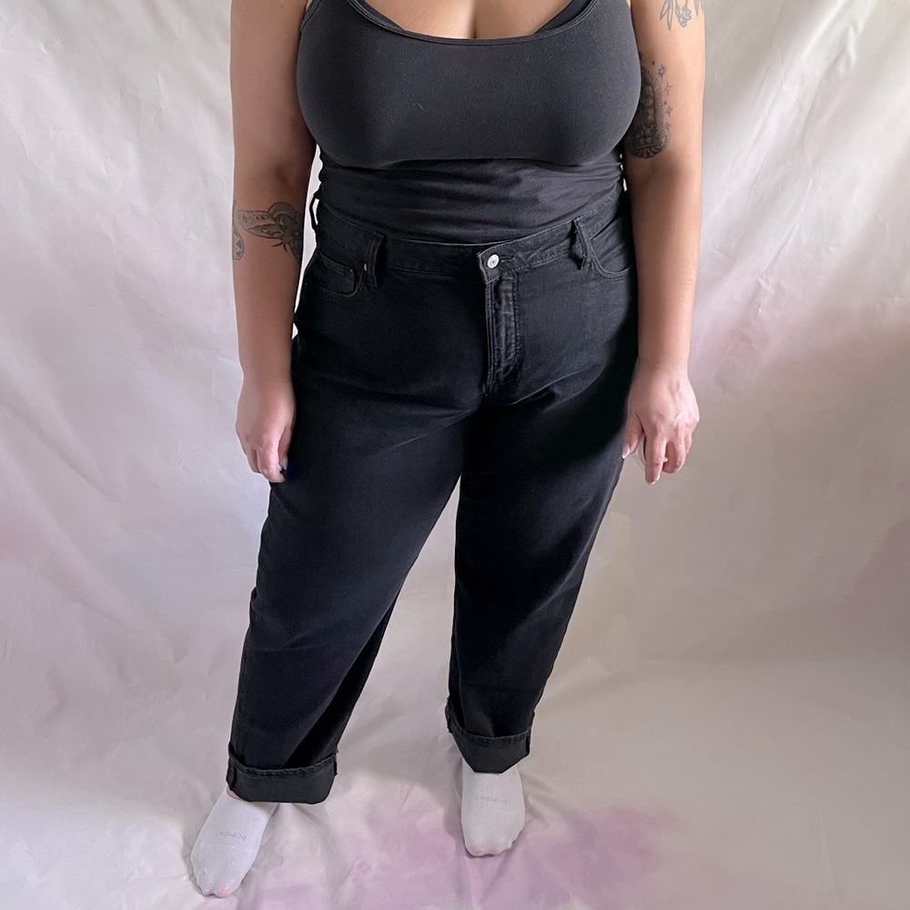Old Navy Women's OG Loose Black Straight Leg Pants